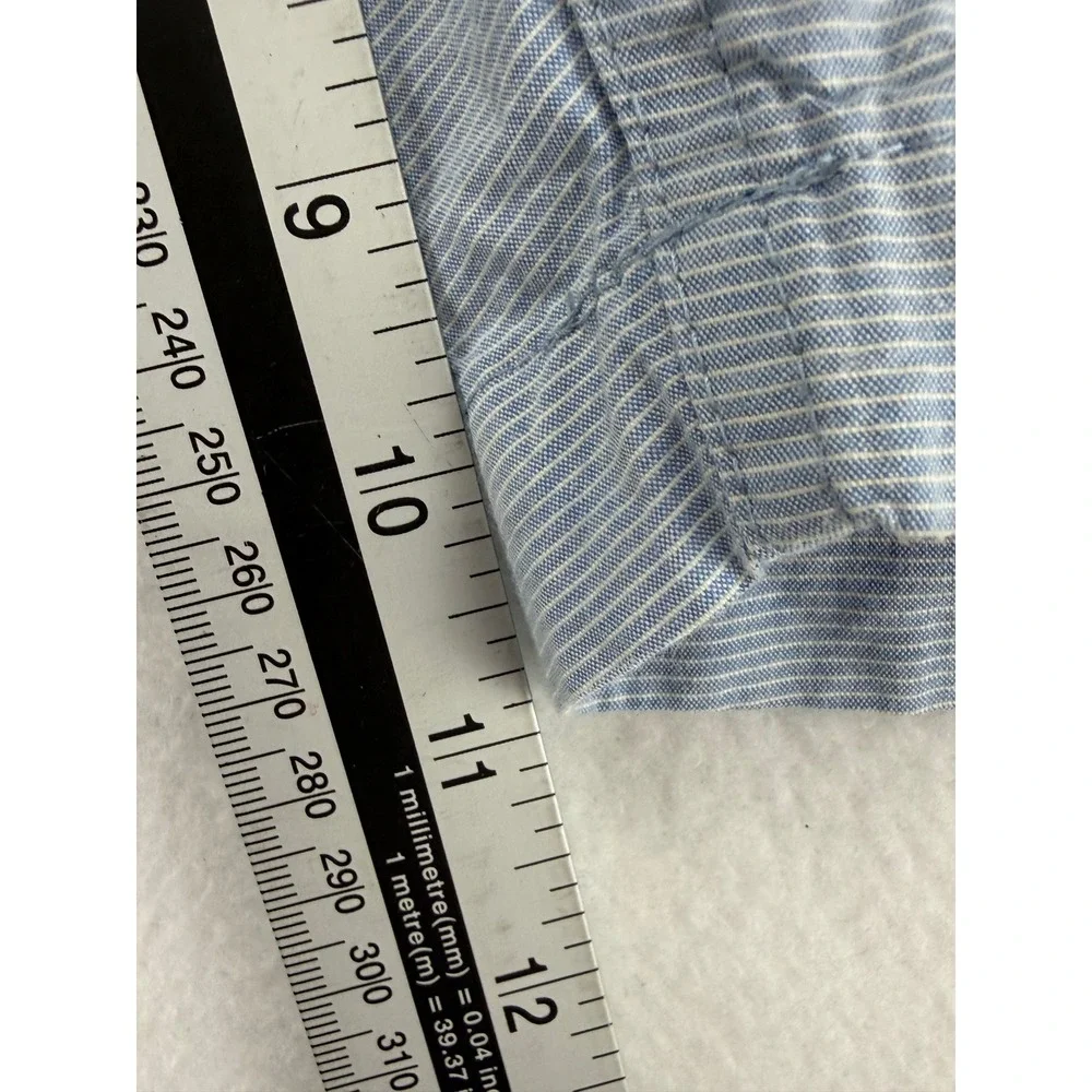 U.S. Polo Assn Shorts Mens 42 Blue‎ White Striped Cotton Chino Flat Front